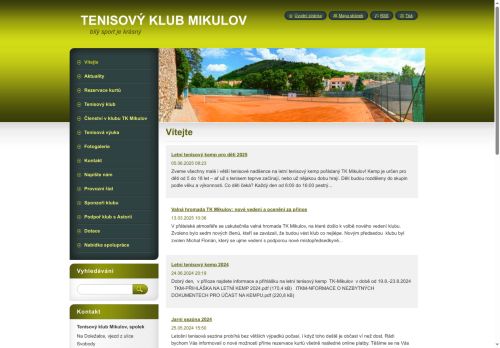 Zobrazit webové stránky Tenisový oddíl Mikulov (TOM)