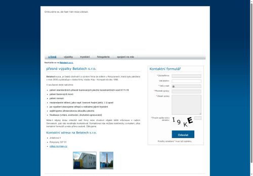 BETATECH s.r.o. nabízí práci na pozici Manipulační dělník - dělník v tryskacím boxu v obci Rokycany