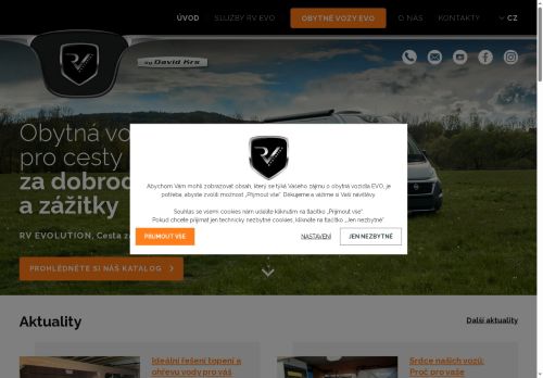 Webové stránky RV Evolution s.r.o., Plzeň