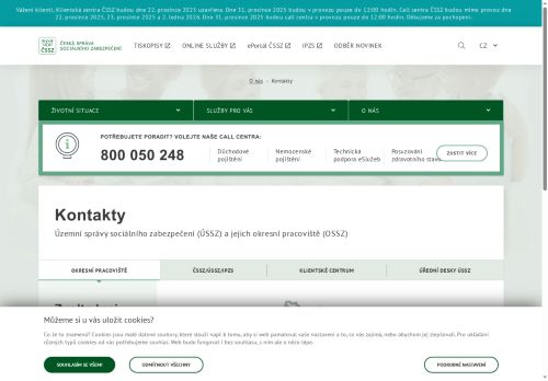 Zobrazit webové stránky OSSZ Blansko