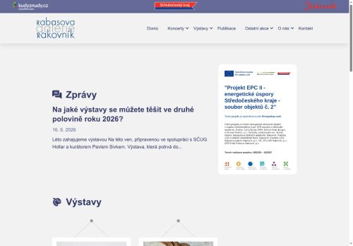 Webové stránky Rabasova galerie Rakovník, příspěvková organizace, Rakovník