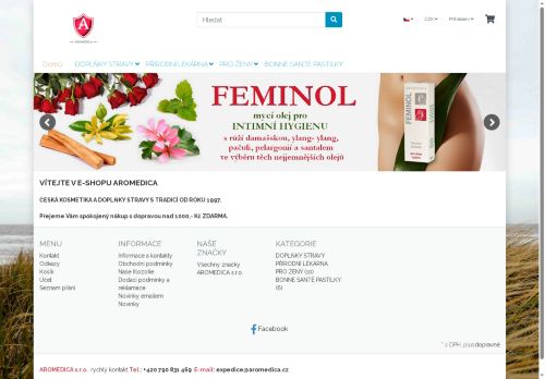 Zobrazit webové stránky AROMEDICA, spol. s r.o.