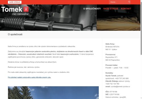 Zobrazit webové stránky Tomek výroba s.r.o.