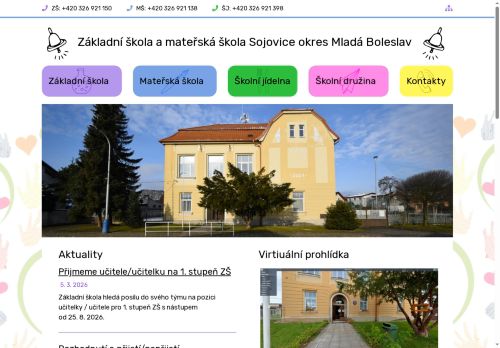 Základní škola a mateřská škola Sojovice okres Mladá Boleslav nabízí práci na pozici Kuchař/ka ve ŠJ v obci Sojovice
