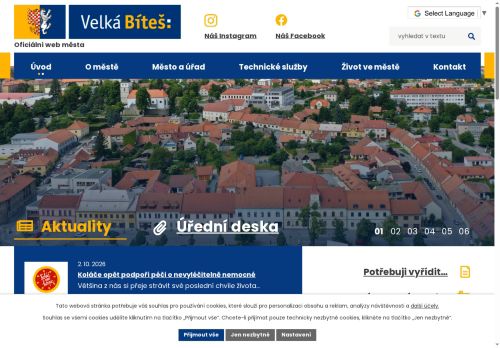 Zobrazit webové stránky Městský úřad Velká Bíteš