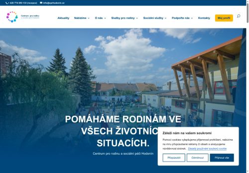 Zobrazit webové stránky Centrum pro rodinu a sociální péči Hodonín