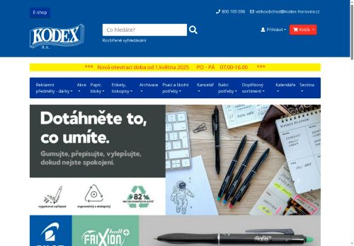 Zobrazit webové stránky KODEX, a.s.
