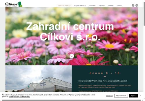 Zobrazit webové stránky Zahradní centrum Cílkovi