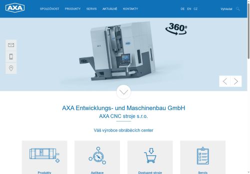 Zobrazit webové stránky AXA CNC stroje, s.r.o.