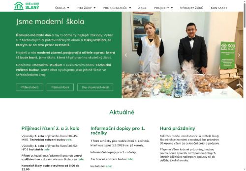 Střední odborná škola a Střední odborné učiliště Slaný, příspěvková organizace nabízí práci na pozici Učitel/ka všeobecně vzdělávacích předmětů v obci Slaný