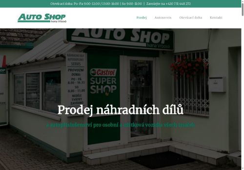 Zobrazit webové stránky AUTO SHOP Ivana Vrbová