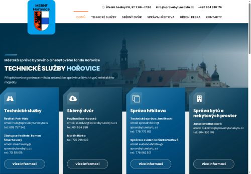 Zobrazit webové stránky Městská správa bytového a nebytového fondu Hořovice