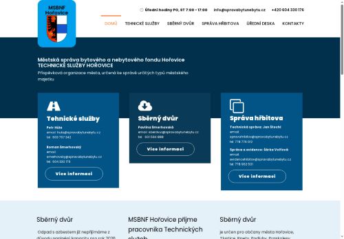 Zobrazit webové stránky Městská správa bytového a nebytového fondu Hořovice