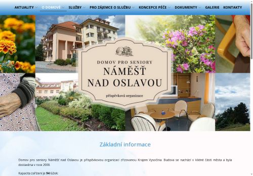 Zobrazit webové stránky Domov pro seniory Náměšť nad Oslavou