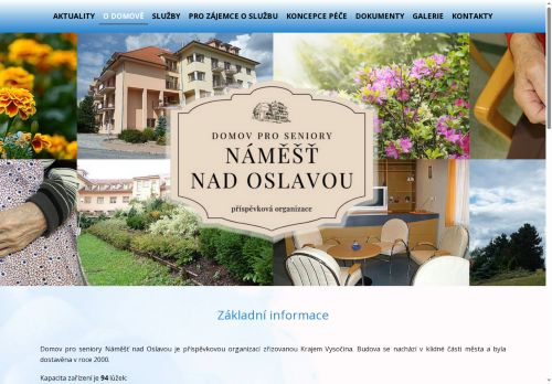 Zobrazit webové stránky Domov pro seniory Náměšť nad Oslavou
