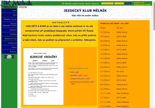 Zobrazit webové stránky Jezdecký klub Mělník