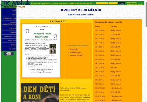 Zobrazit webové stránky Jezdecký klub Mělník