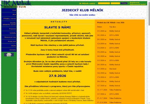 Zobrazit webové stránky Jezdecký klub Mělník