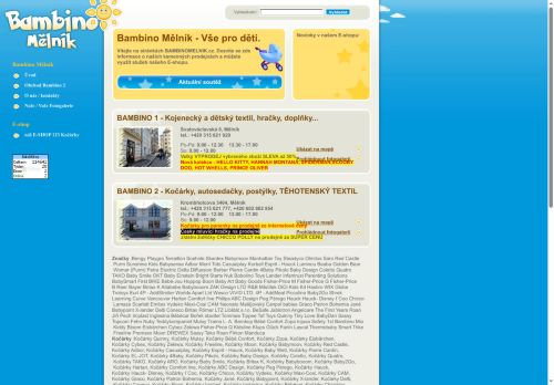 Zobrazit webové stránky Bambino 1 Mělník