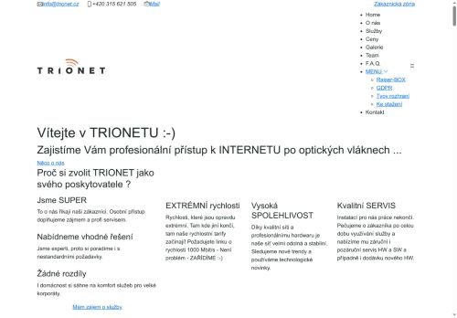 Zobrazit webové stránky TrioNET