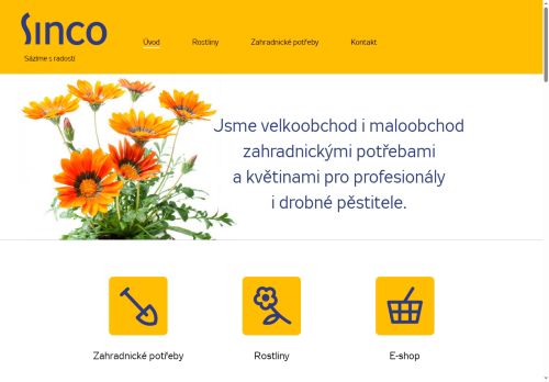 Zobrazit webové stránky Zahradnictví SINCO
