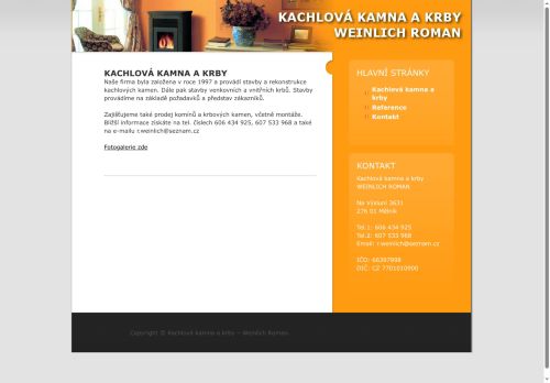 Zobrazit webové stránky Roman Weinlich - Kachlová kamna a krby