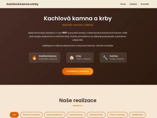 Roman Weinlich - Kachlová kamna a krby