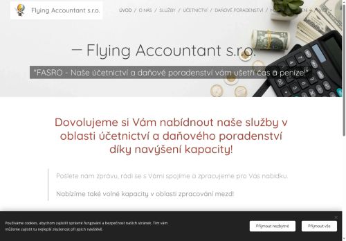 Webové stránky Flying accountant s.r.o., Kladno