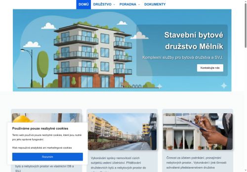 Zobrazit webové stránky Stavební bytové družstvo Mělník
