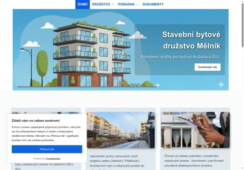 Zobrazit webové stránky Stavební bytové družstvo Mělník
