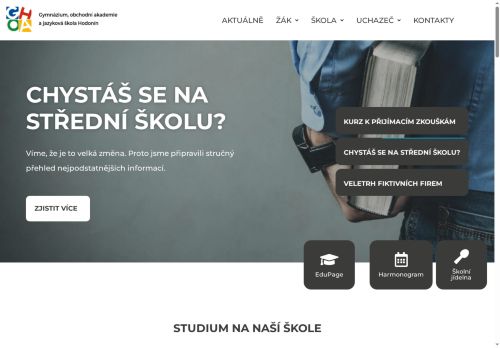 Zobrazit webové stránky Gymnázium,  obchodní akademie a jazyková škola s právem státní jazykové zkoušky Hodonín