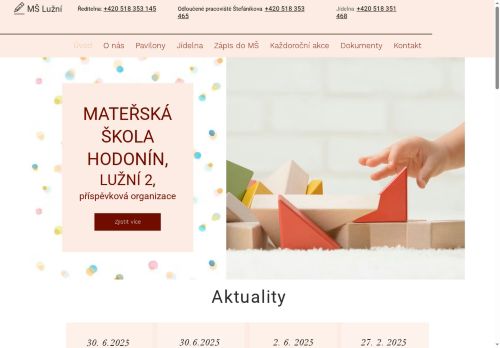 Zobrazit webové stránky Mateřská škola Lužní