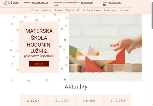 Zobrazit webové stránky Mateřská škola Lužní