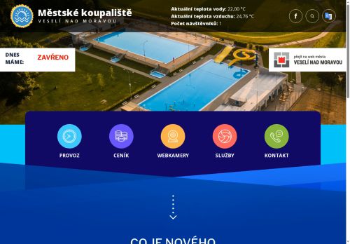 Zobrazit webové stránky Městské koupaliště Veselí nad Moravou