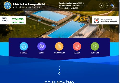 Zobrazit webové stránky Městské koupaliště Veselí nad Moravou