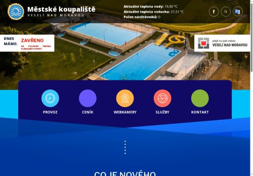 Zobrazit webové stránky Městské koupaliště Veselí nad Moravou
