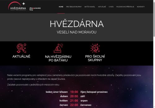 Zobrazit webové stránky Hvězdárna Veselí nad Moravou