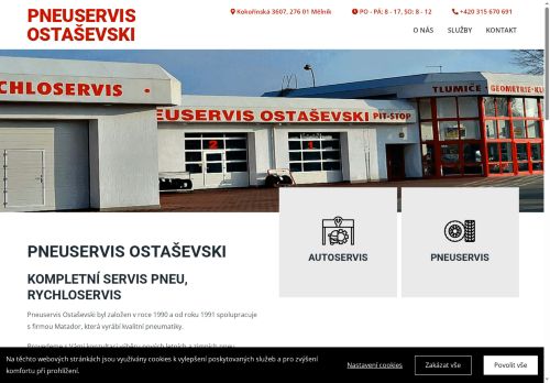 Zobrazit webové stránky Pneuservis Ostaševski