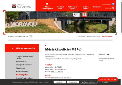 Zobrazit webové stránky Městská policie Veselí nad Moravou