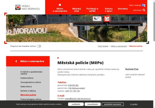 Zobrazit webové stránky Městská policie Veselí nad Moravou