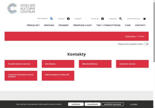 Zobrazit webové stránky Veselské kulturní centrum