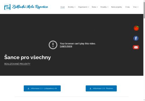 Zobrazit webové stránky Základní škola Rapotice
