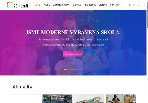 Zobrazit webové stránky Základní škola Veselí nad Moravou Hutník