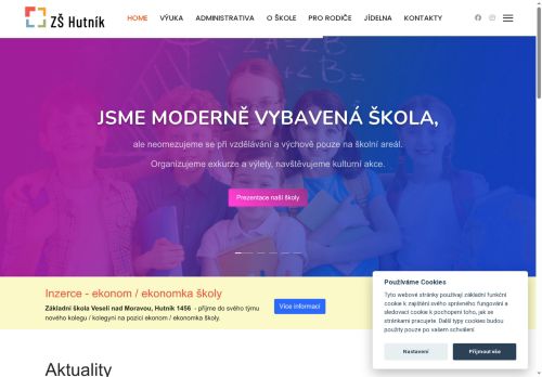 Zobrazit webové stránky Základní škola Veselí nad Moravou Hutník
