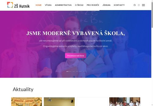 Zobrazit webové stránky Základní škola Veselí nad Moravou Hutník