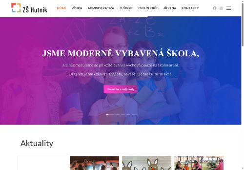 Zobrazit webové stránky Základní škola Veselí nad Moravou Hutník