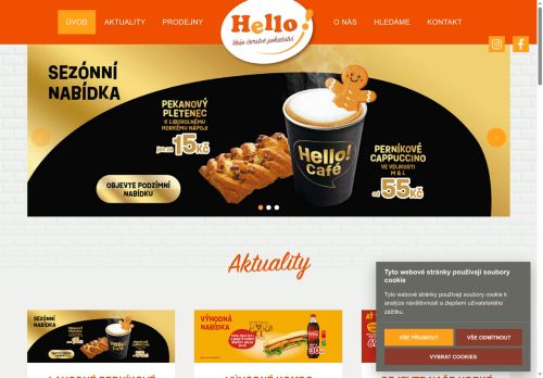 Zobrazit webové stránky Hello!