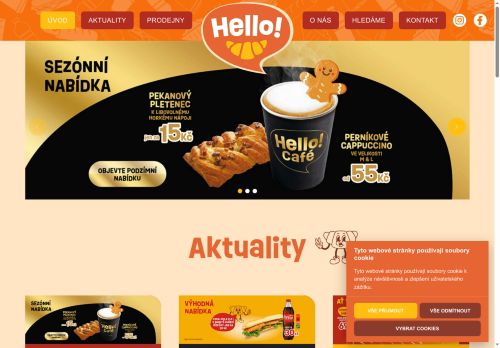 Zobrazit webové stránky Hello!