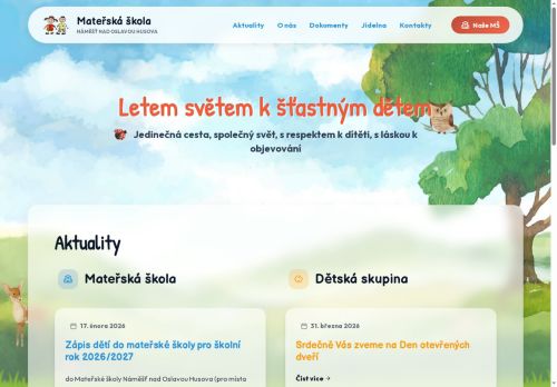 Zobrazit webové stránky MŠ Husova Náměšť nad Oslavou