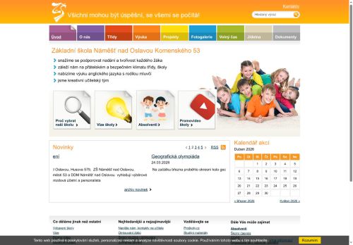 Zobrazit webové stránky ZŠ Komenského Náměšť nad Oslavou 